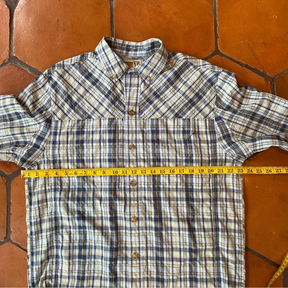 Duluth Trading Mens Armachillo Shirt Blue Cooling Roll Tab Sleeve Fishing Sz M - Picture 7 of 7